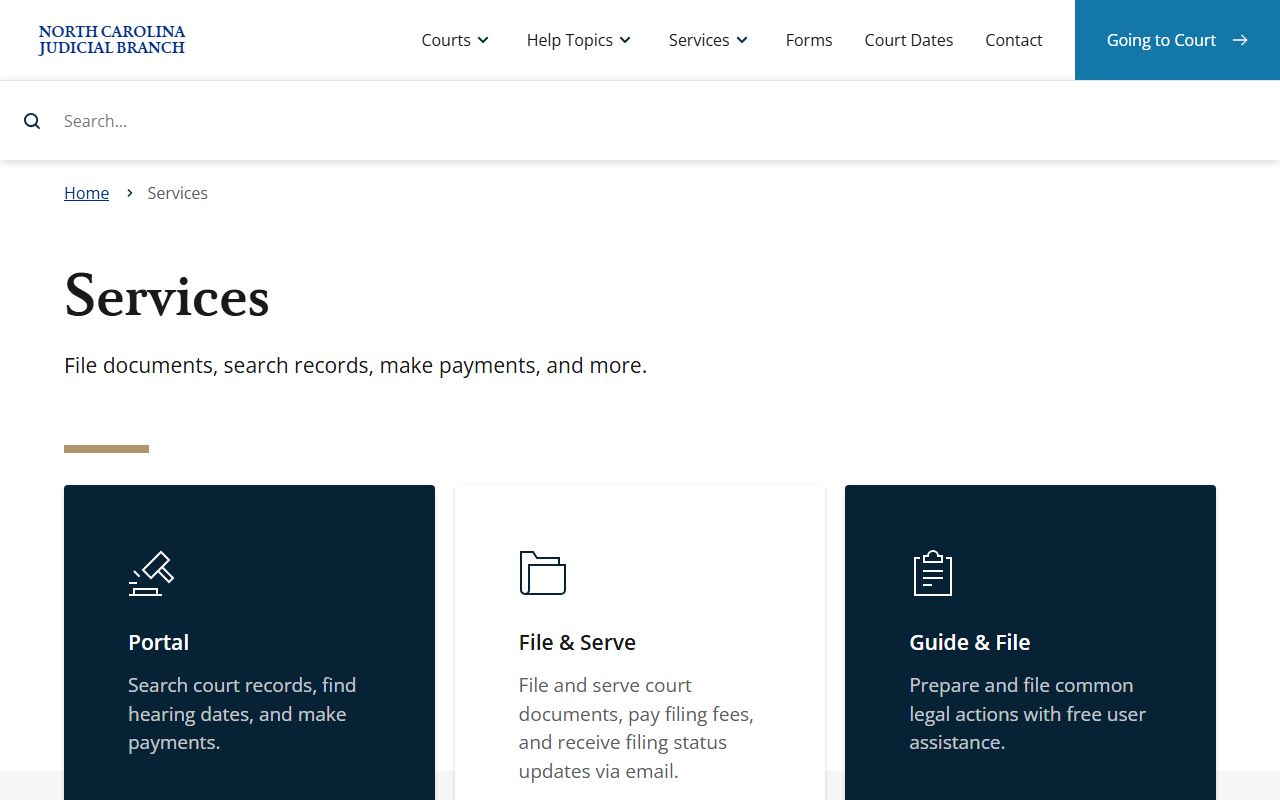Catawba County court records NC Judicial Branch services