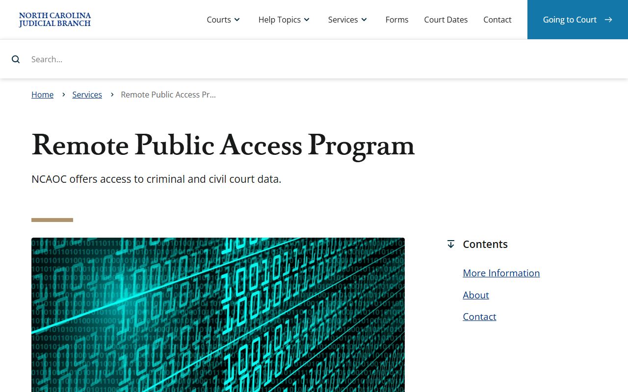 Catawba County court records Remote Public Access Program