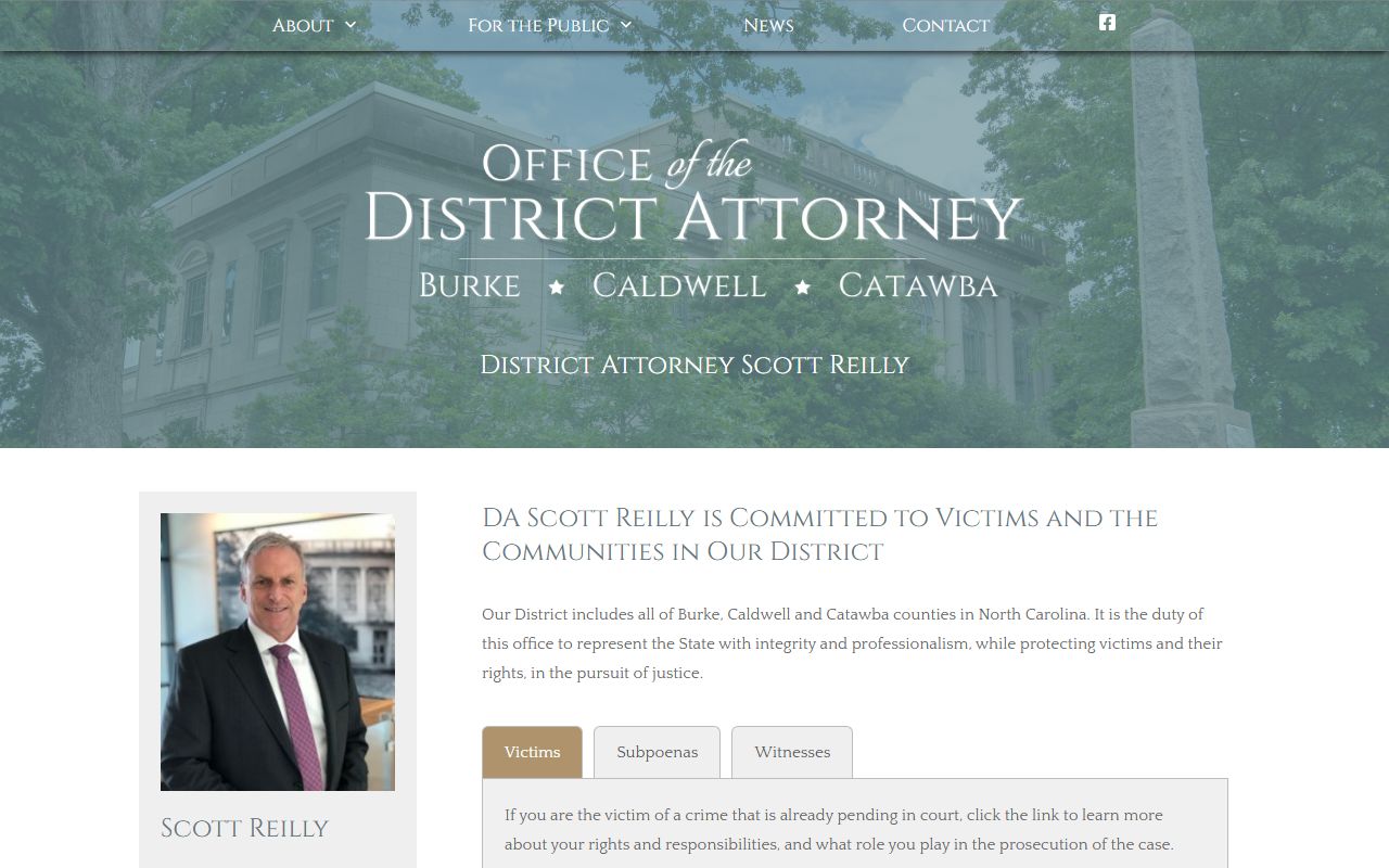 Catawba County criminal court records District Attorney website