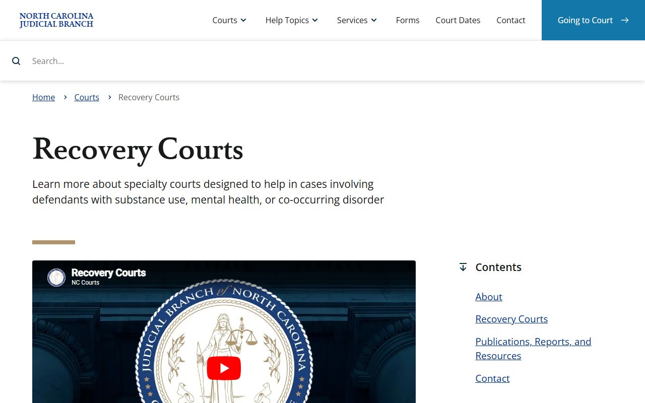 Catawba County court records North Carolina Recovery Courts