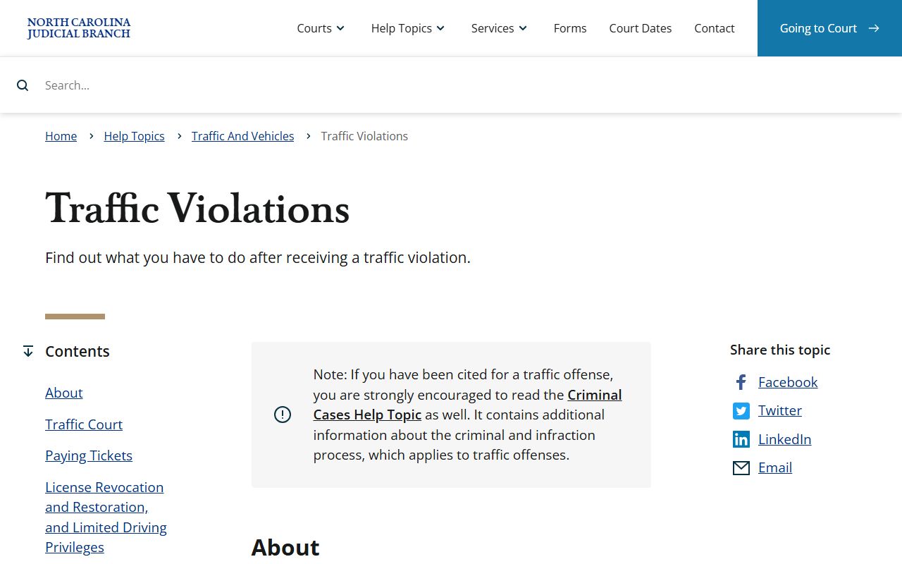 Catawba County traffic court records traffic violations guide