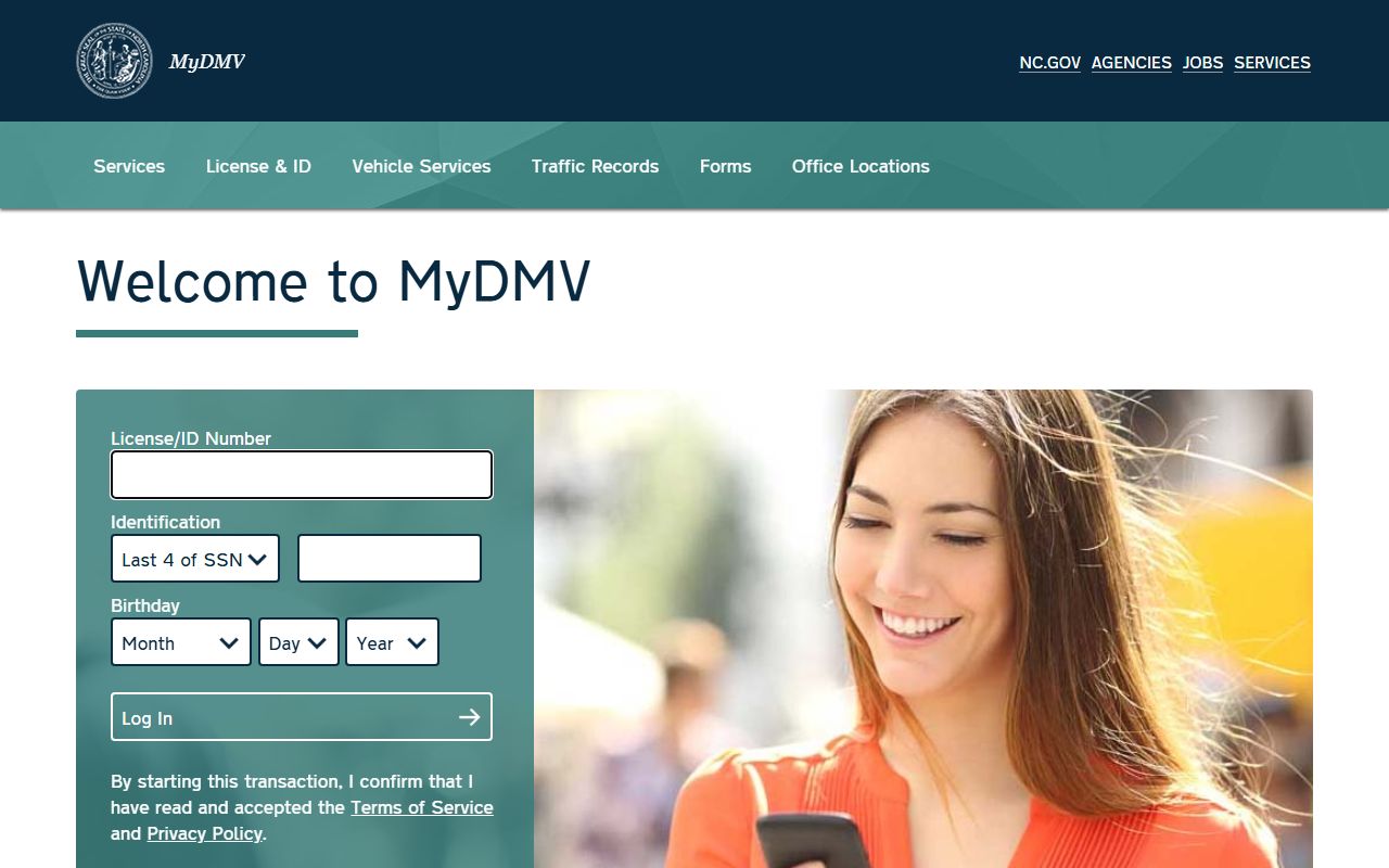 Catawba County traffic court records and NCDMV MyDMV portal